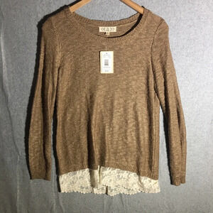 Womens NWT Pink Rose Blouse Boho Coastal Beachy Cottage Core Lace Feminine